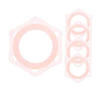 jojofuny Anti-rolling Mic Rings Microphone Anti-rolling Holder Plastic Six-corner Night Light Protection Rings for Ktv Recording