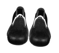 jojofuny Anti-Smashing Leather Safety Shoes Covers with Steel Toe Protection Slip-Resistant Warm Overshoes for Workplace Industry Fit Labor Insurance Footwear Black