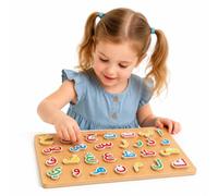 jojofuny Arabic Alphabet Puzzle Wooden Letters Board Islamic Toys for Kids