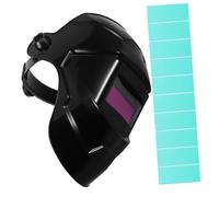 jojofuny Auto Darkening Welding Helmet Solar Powered with Large Viewing Window, Adjustable Shade, and 10 Protective Sheets, Welding Protective Mask for Industrial and Home Use