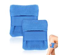 jojofuny Beach Sand Removing Bag 2pcs Lightweight Blue Synthetic Fiber 13x10cm 14x12cm Suitable for Body Use at Beach
