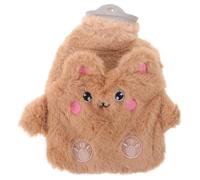 jojofuny Bear Rubber Hot Water Bottle with Thick PVC Construction and Soft Removable Plush Cover Large Capacity Hot Water Warmer for Menstrual Cramps Hand Feet Relief Office and Home Use