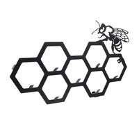 jojofuny Beehive Shaped Iron Wall Mounted Key Storage Hook Black | Shiny Metal Finish, Neat Entryway Storage, Holds Bags and Aprons, Home Organizers and Apartment Residents