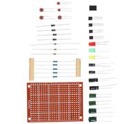 jojofuny Beginner Soldering Board Practice Kit with Electronic Components and Universal PCB, Direct Insert Welding Plate for Electronics Training and Skill Development
