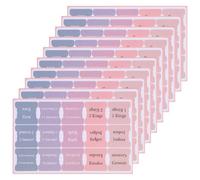 jojofuny Bible Index Tabs Coated Paper Labels 10 Sheets Assorted Colour with Good Texture Design Bible Study Accessories for Efficient Referencing for Women