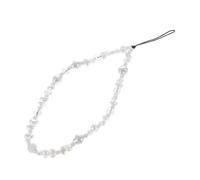 jojofuny Bohemian Baroque Faux Pearl Crystal Beaded Phone Lanyard Anti-lost Wrist Strap Lightweight Phone Hanging Decor for Women with Easy Installation