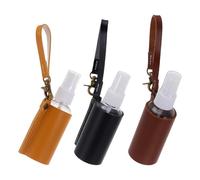 jojofuny Bottle with Holder Keychain Bottle with Holder PU Cover for Perfume Cosmetic Liquid Portable Essential Oils On-The-Go Use with Keychain