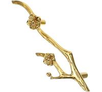 jojofuny Brass Cabinet Handles Flower Branch Drawer Knobs Twig Shaped Pulls for Dressers Shoe Cabinets Wardrobes and Bookcases