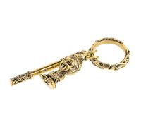 jojofuny Brass Monkey King Keychain with Intricate Detailing Lucky Pendant for Backpack Wallet Handbag Car Charm Collectible Chinese Mythology Ornament