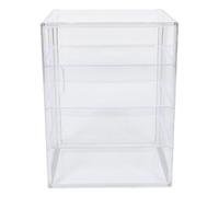 jojofuny Bread Clean 4-tier with Case Magnetic Acrylic Display Adjustable Door, Design and Easy to Box for Storage Kitchen Countertop Bakery Pastry