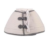 jojofuny Breathable Soft Pet Collar for Cats and Dogs, Anti-lick Elizabethan Neck Cone, Light Grey Xl 15cm Depth, Protective Post-surgery Collar for Wound Healing