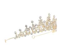 jojofuny Bridal Crown Tiara Headband with Rhinestones for Women, Wedding Hair Accessory, Crystal Princess Crown for Brides and Bachelorette Party