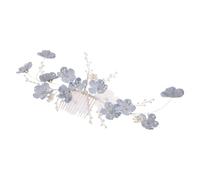jojofuny Bridal Wedding Hair Comb Crystal Pearl Flower Side Comb Metal Plastic Elegant Vintage for Women Brides and Photography