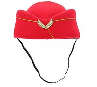 jojofuny Cabin Crew Red Hat Air Crew Uniform Stewardess Cosplay Accessory Green Air Hostess Hat