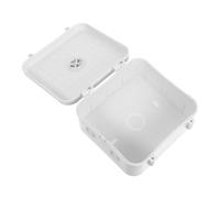 jojofuny Cable Organizer Box with Lid White Wire Management Case for Power Cords Camera Junction and Electronic Accessories Storage Safety Cable Concealment for Home and Office