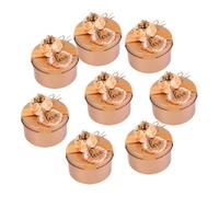 jojofuny Candy and Polished Smooth Finish Flower Accessories 8pcs Elegant Golden Boxes Made of Tinplate for Candy Wrapping and Storage Wedding Wedding Party