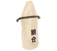 jojofuny Canvas Rice Storage Bag 1KG Large Capacity Portable Grain Pouch Anti-Leak Drawstring for Camping and Outdoor Food Storage