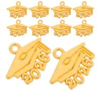 jojofuny Cap Flexibility Detachable Metal Design and Golden 100pcs 2026 Alloy Keychain Charms with Accessories and Crafts Graduation