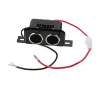 jojofuny Car Cigarette Lighter Adapter Socket Splitter 12v Plastic Power Splitter with 2 Ports Easy to Install with Short Circuit Protection, for Traveling