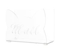 jojofuny Cat Shaped Acrylic Desk Mail Sorter for Home Office Use | Modern Profile, Compact Sturdy Storage, Versatile Organizer for Letters, Bills, Cards and Files