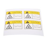 jojofuny Caution Hot Warning Labels Adhesive Pvc Stickers 4pcs to Safety Awareness and Communicate Potential Hazards for Industrial and Kitchen Use