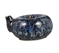 jojofuny Ceramic Calligraphy Water Dropper Blue Glaze Ink Container for Grinding Ink Stone Portable Ergonomic Water Dripper for Chinese Painting and Calligraphy Artistic Liquid Control Tool