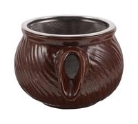 jojofuny Ceramic Garden Fountain Spitter with Filter Recirculating Waterfall Jar for Outdoor Decor Handcrafted Ecological Pot Water Feature Tabletop Waterfall Accent for Home and Office