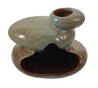 jojofuny Ceramic Palo Santo Incense Burner Stone Shape Sage Stick Holder 4.9x4.1x4in Meditation Aromatherapy Home Fragrance Desktop Censer