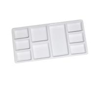 jojofuny Ceramic Rectangular Paint Tray Mixing Plate White Artist Palette for Watercolor Gouache Oil Painting Supplies