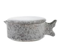 jojofuny Ceramic Sturdy with Lid Dish Ink for and Drawing Inkwell Featuring Convenient Handle and Easy to Pour Ink Practical Design Suitable for Traditional Chinese Painting