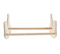 jojofuny Chicken Wood Swing Chick Standing Bar Safe to Chew Sturdy and Stable Wooden Chicken-shaped Stand Beige for Hen Coop and Playground Poultry