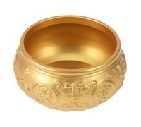 jojofuny [ Chinese Brass Treasure Bowl Copper Decorative Basin Double Fish Design, Vintage Home and Office Tabletop Ornament, Small Copper Treasure Bowl for Feng Shui and Desk Decoration )