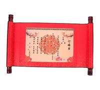 jojofuny Chinese Engagement Scroll Traditional Wedding Oath Scroll for Marriage Contract Compact Design for Vows for Engagement and Wedding Decor