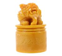 jojofuny Chinese Seal Stone Stamp for DIY Hand-made Carving, Easy to Use Name Stamps with Comfortable Grip, Natural Stone Material Suitable for Calligraphy and Craft