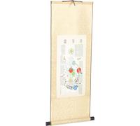 jojofuny Chinese Style Wall Art Human Body Acupuncture Point Scroll Traditional Medicine Diagram Silk Hanging Scroll Taoist Health Feng Shui Decoration