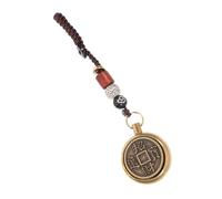 jojofuny Chinese Style Zodiac Coin Pendant Bunny Keychain with Metal Clasp and Drawstring, Vintage Chinese Fortune Coin Ornament for Home and Car Decoration, Year of The Rabbit Set