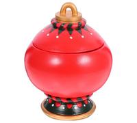 jojofuny Christmas Decorative Snack Bowl for Christmas Season Resin Red | Food Safe Festive Display, Lid Design for Desserts and Small Gifts, Party Hosts and Gift Givers