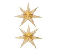 jojofuny Christmas Star Lampshade: 7-Pointed Folding Star Paper Lamp Shade for Ceiling Hanging Ornament - Decorative Light Cover for Shopping Mall Wedding Party Home Decor, 45cm