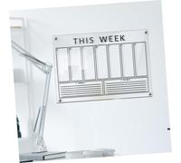 jojofuny Clear Acrylic Weekly Message Board Reusable Dry Erase Wall Calendar with Pins and Marker Lightweight Portable Memo Board for Office Home Students and College Supplies