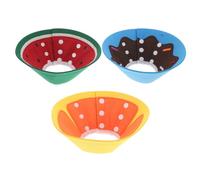 jojofuny Collar Prevention Felt Donut 3pcs Soft for Adjustable Pet Cats and Lightweight Elizabethan Protection and Anti-bite Lick Dogs Post-surgery
