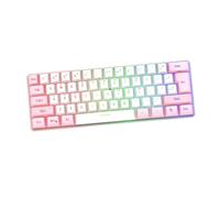 jojofuny Compact Gaming Keyboard Uk Layout with 61 Keys Featuring Rgb Backlight Modes and Faster Trigger Response Time, Made from Sturdy Abs Material, for Gamers to Play and Work with USB