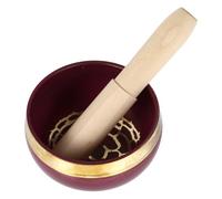 jojofuny Copper Singing Bowl for Deep Meditation and Relaxation, Handcrafted Sound Bowl with Wooden Mallet, Yoga Music Instrument for Mindfulness and Creative Thinking, Purple