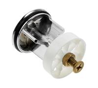 jojofuny Copper Sink Drain Plug with Pop-up Design for Basin and Sink, 38mm round Water Stopper in White, Easy to Use Luxury Style Accessory for Kitchen and Bathroom