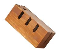 jojofuny Cord Organizer Large Solid Wood Cable Management Box with Lid, Desktop Cable Tidy Case for Power Strips and Router Storage, Suitable for Home and Office