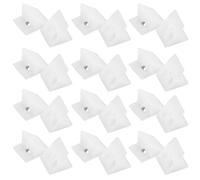 jojofuny Corner Bracket Plastic 100pcs with Screws for Sagging Drawer Wedges and Wardrobe Cabinet Bottom Shelf Support