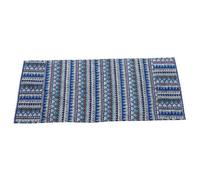 jojofuny Cotton Linen Washing Machine Cover for Refrigerator and Washer, Decorative and Washable Dustproof Cover with Storage Bag, Blue Triangle Pattern, Suitable for Kitchen and Living