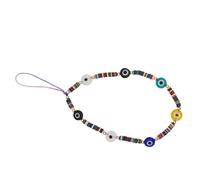 jojofuny Creative Evil Phone Pendant with Detachable Short Lanyard Soft Pottery Strap for Anti-lost Protection Unique Bohemian Style Hanging Charm Random Color