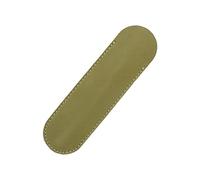 jojofuny Creative Olive Green Leather Pen Pouch Large Single Fountain Pen Case Handmade Protective Sleeve for Office and School Use