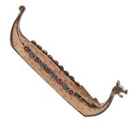 jojofuny Creative Resin Viking Pirate Boat Model Desktop Ornament Realistic Retro Ship Craft Decoration for Home Office Compact Lightweight Nautical Resin Boat Figurine for Desk and