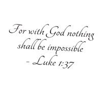 jojofuny Creative Wall Sticker Scripture Wall Decal Luke Vinyl Art Sticker for Home Inspirational Christian